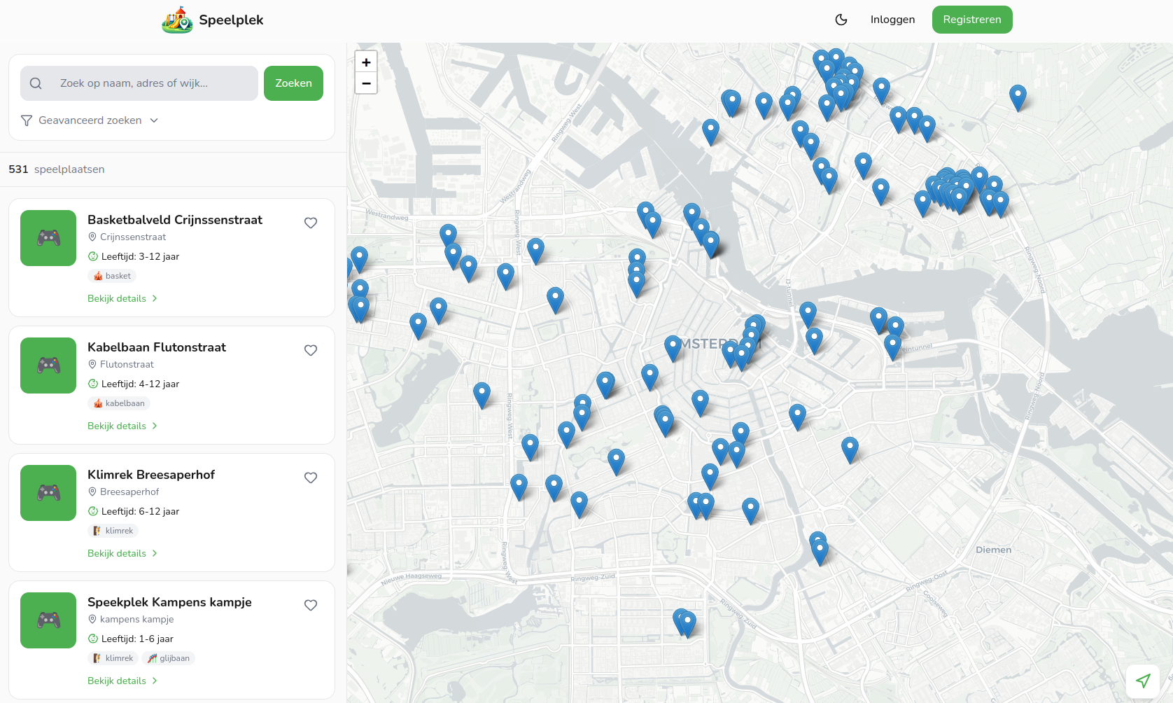 Speelplek app screenshot